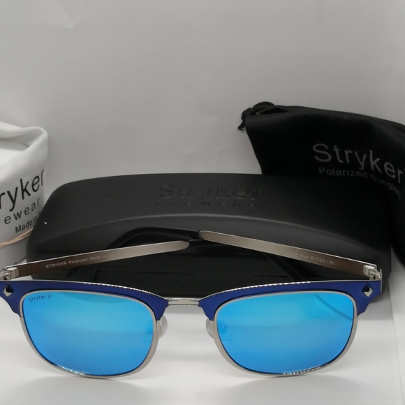 New Stryker Polarized Sunglass ST06217 Blue Mirror - Picture 8 of 9